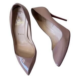 Christian Louboutin Corneille Nude Patent Leather stiletto Heel Size 37